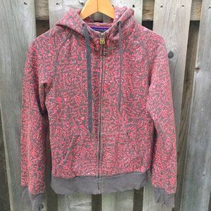 TNA grey & pink "love" zip hoodie - size M